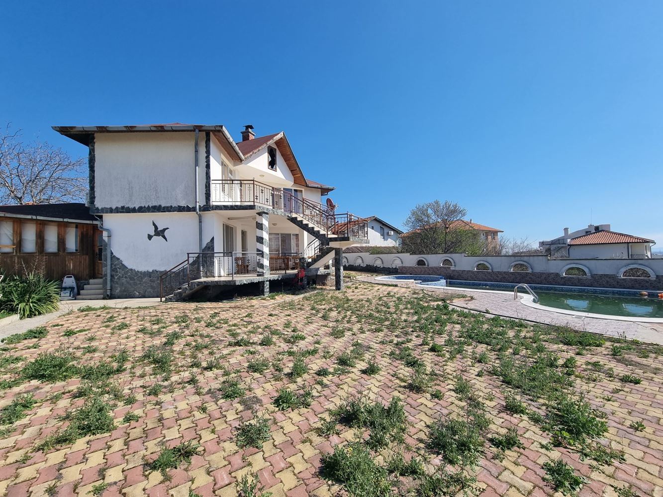 Luxuriöses Haus mit Pool und Meerblick in Sveti Vlas – nur 1 km vom Strand entfernt