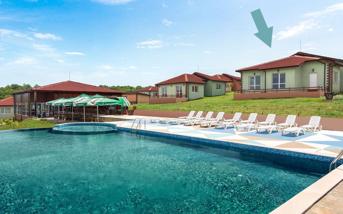 Geräumiges Einfamilienhaus mit Panoramablick in einem Öko-Komplex im Balkan-Gebirge