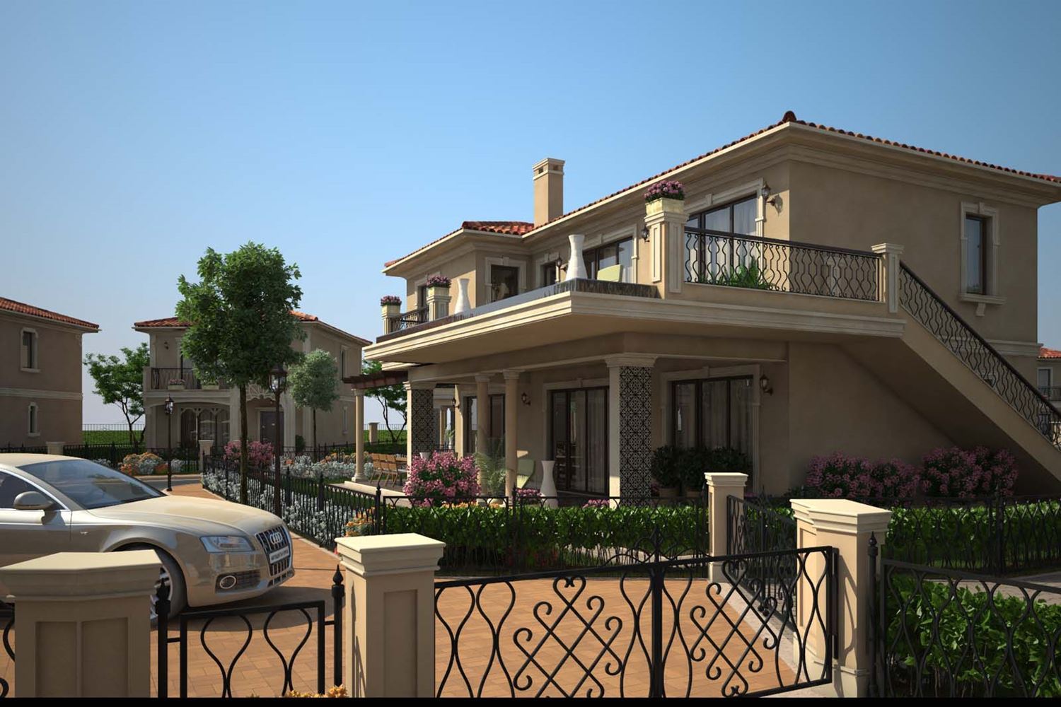 Zweistöckiges Haus mit zwei Schlafzimmern und Stellplatz in einer modernen Wohnanlage mit langfristigem Investitionspotenzial