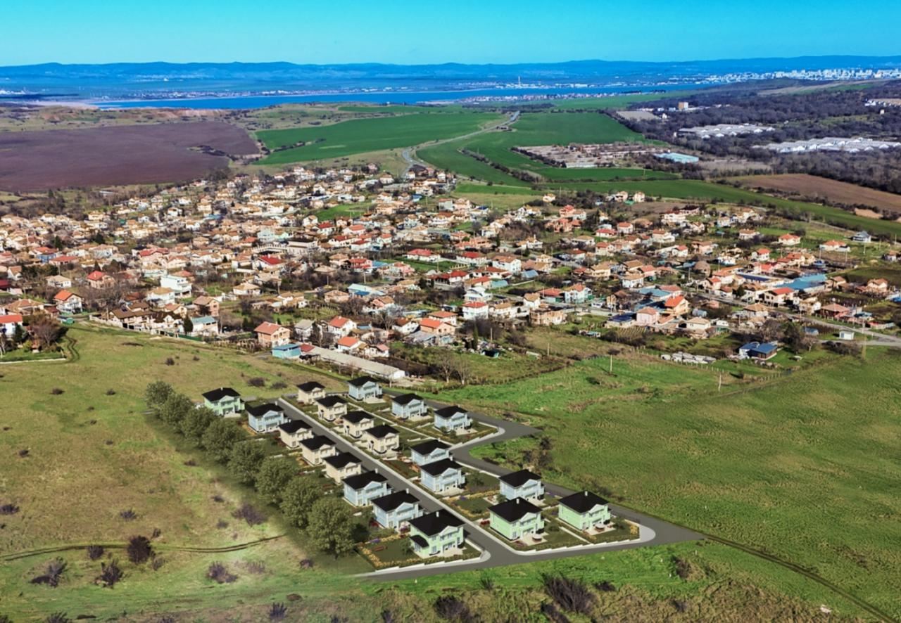 Neues Einfamilienhaus mit eigenem Garten, Stellplatz und ohne Instandhaltungsgebühr im Dorf Cherni Vrah