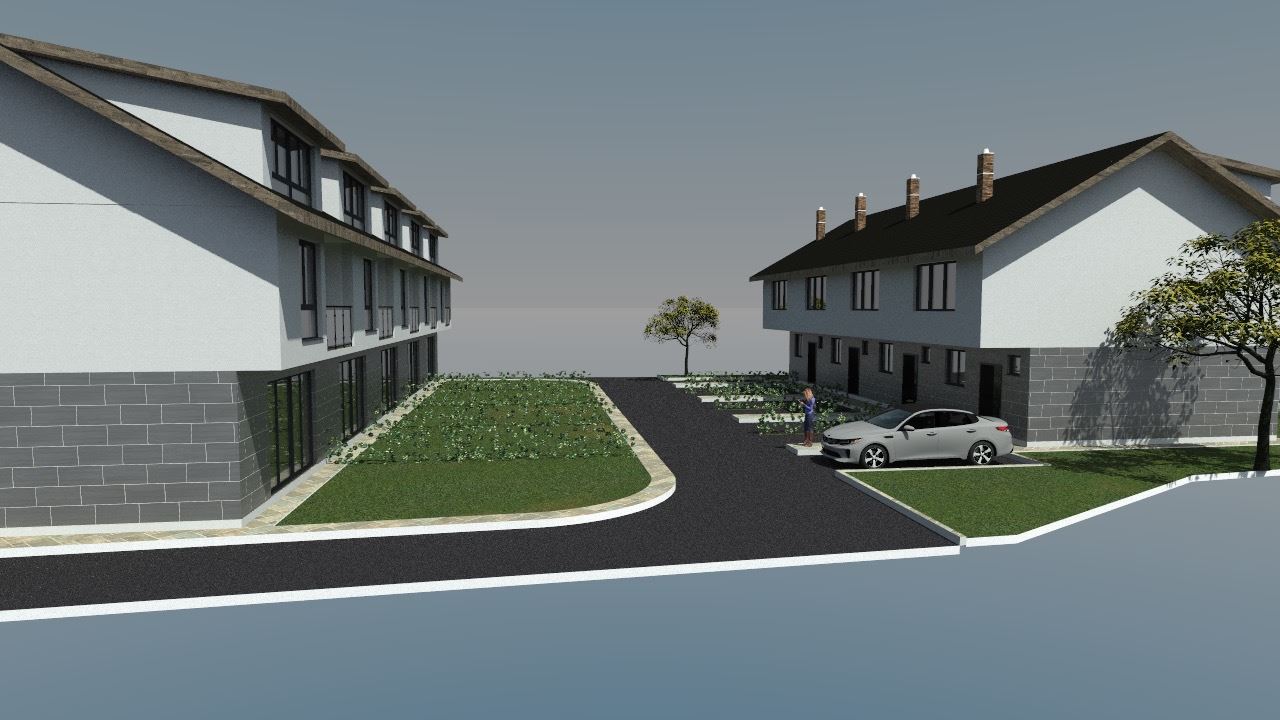 Dreistöckiges Reihenhaus in Banevo – moderne Bauweise, Hof und zwei Parkplätze