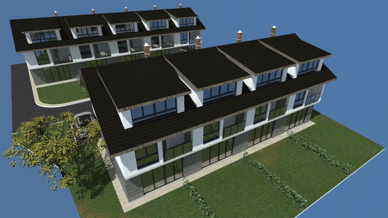 Dreistöckiges Reihenhaus in Banevo – moderne Bauweise, Hof und zwei Parkplätze